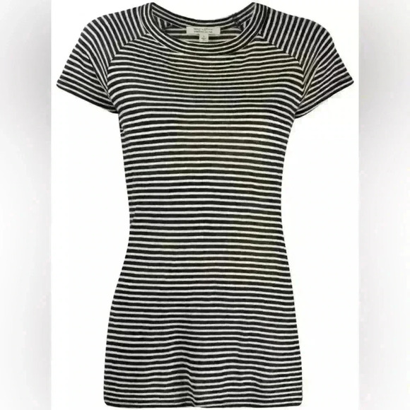 Nili Lotan Striped Round Neck Tshirt - Picture 1 of 5